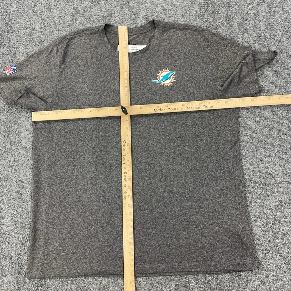 Miami Dolphins Shirt Mens 2XL Gray Player Issued NFL Football Nike Short Sleeve